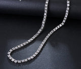 Lianfudai Brand Luxury Elegance Inlay Square Cubic Zircon Charm Geometric Jewelry Necklaces For Woman Fashion Wedding Party Gift