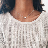Lianfudai  gifts for women Tiny Heart Choker Necklace for Women Silver Color Chain Smalll Love Necklace Pendant on neck Bohemian Chocker Necklace Jewelry
