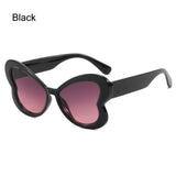 Lianfudai   Candy Color Butterfly Sunglasses Stylish Gradient UV400 Shades Colorful Ladies Party Eyewear Glasses