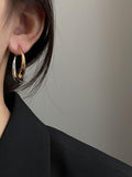 Lianfudai 2024 New Stylish Normcore Geometric Earrings Accessories