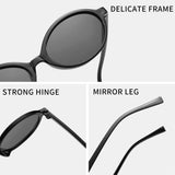 Lianfudai  Small Frame Small Round Sunglasses New Travel UV400 Protection Shades Plastics Oval Sunglasses for Men Women Glasses