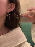 Lianfudai 2024 New Cold Style Love Earrings