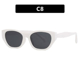 Lianfudai  Summer Retro Square Sunglasses Fashion Ins Beach Style Small Frame Eyewear Sunscreen Shades Anti-UV Sunglasses Glasses