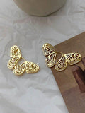 Lianfudai 2024 New Original Stylish Butterfly Shaped Diamond Earrings