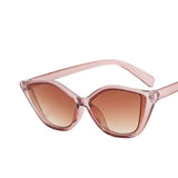 Lianfudai  Vintage Cat Eye Sunglasses New Women Men Fashion Sun Shade Glasses Irregular Frame Beach Eyewear Square Sun Glasses Glasses