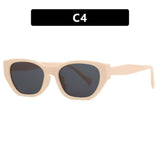 Lianfudai  Summer Retro Square Sunglasses Fashion Ins Beach Style Small Frame Eyewear Sunscreen Shades Anti-UV Sunglasses Glasses