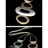 Lianfudai Gift Matte Circle Necklace Retro Accessories