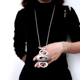 Lianfudai Gift Matte Circle Necklace Retro Accessories