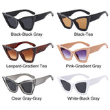 Lianfudai  Oversized Cat Eye Sunglasses Trendy UV400 Beach Travel Punk Sun Glasses Streetwear Eyewear for Women & Men Glasses