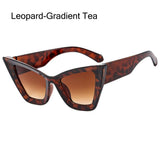 Lianfudai  Oversized Cat Eye Sunglasses Trendy UV400 Beach Travel Punk Sun Glasses Streetwear Eyewear for Women & Men Glasses