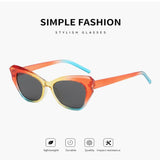 Lianfudai  Small Frame Cat Eye Shape Sunglasses Retro UV400 Colorful 90s Glasses Sun Protection Sun Glasses for Women Glasses