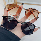 Lianfudai  Circle Round Sunglasses Trendy Summer Vintage Hippie Glasses UV Protection Retro Shades for Women Men Glasses