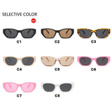 Lianfudai  Summer Retro Square Sunglasses Fashion Ins Beach Style Small Frame Eyewear Sunscreen Shades Anti-UV Sunglasses Glasses