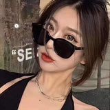 Lianfudai  New Retro Square Sunglasses Women Men Fashion Small Frame Eyeglasses UV400 Eyewear Outdoor Hip Hop Sun Glasses Glasses