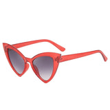 Lianfudai  UV400 Cat's Eye Sunglasses Trendy Small Frame Accessories Eyewear Streetwear Triangle Sunglasses Outdoors Glasses