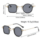 Lianfudai  UV400 Square Round Sunglasses Retro Clear Unique Y2K Eyewear Ocean Lens Shades for Women Glasses