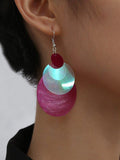 Lianfudai 2024 New Original Stylish Multi-Colored Semitransparent Geometric Earrings