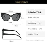 Lianfudai  Small Frame Cat Eye Shape Sunglasses Retro UV400 Colorful 90s Glasses Sun Protection Sun Glasses for Women Glasses