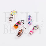 Lianfudai 12pcs Neon Graffiti Rainbow Design Stickers For Nails Halloween Skeleton Bleeding Ghost Vessel Sliders Decor Accessory LEJF37-48