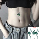 Lianfudai Waterproof Temporary Tattoo Sticker Totem Small Lovely Snake Animal Fake Tatto Flash Tatoo  Hand Leg Arm Back for Men Women