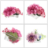 Lianfudai Fashion Wedding Hair Combs Accessories For Bridal Flower Headpiece Women Bride Hair Jewelry Girls New Headwear