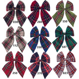 Lianfudai Large Tartan Hair Bows Clips for Baby Girls Teens Preppy Plaid Hair Bow Barrettes Accessories Christmas Gifts