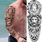 Lianfudai Sexy Full Arm Temporary Tattoos Sticker For Women Men Adult Gun Nun Vines Realistic Fake Tattoo Sleeves Large Tatoos Paste