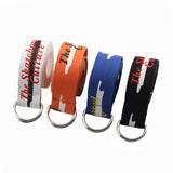 Lianfudai Fashion Canvas Belt Harajuku Letter Printed Women Men Student Jeans Long Belts Double D Ring buckle white Waistband Z30