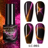 Lianfudai 7ML Rose Gold Foils Effect Platinum Cat Magnetic Gel Nail Polish Silver Moonlight for Fall Winter Manicure Nail Art Gel