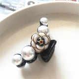 Lianfudai - Hair Claw Clip Clamp For Women Girl Camellia Flower Floral Banana Pearl Korean Handmade Fashion Head Accessories Mujer Wholesale