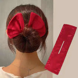 Lianfudai New Fashion Bun Hair Bands Women Summer Knotted Wire Headband Print Hairpin Braider Maker Easy To Use DIY Hair Accessories