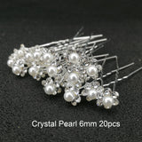 Lianfudai Fashion Metal U Shape Pearl Hairpin Clips Wedding Bridal Updo Ornaments Ancient Costume Modeling Hair Jewelry Accessories Gifts