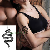 Lianfudai Waterproof Temporary Tattoo Sticker Totem Small Lovely Snake Animal Fake Tatto Flash Tatoo  Hand Leg Arm Back for Men Women