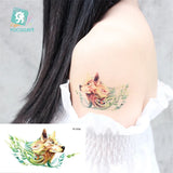 Lianfudai 1Pcs Small Panda Waterproof Temporary Tattoos Black Snake Cat Fox Tattoo Stickers Body Art Fake Taty Cute Tattoos For Men Women