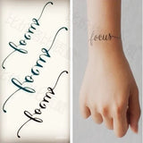 Lianfudai Waterproof Temporary Tattoo Sticker English Letter Words Arrow Fashion Pattern Flash Tatoo Fake Tatto for Women Men