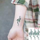 Lianfudai Waterproof Temporary Tattoo Sticker Totem Small Lovely Snake Animal Fake Tatto Flash Tatoo  Hand Leg Arm Back for Men Women