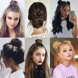 Lianfudai Synthetic Elastic Hair Scrunchie Chignon Donut Roller Bun Wig Curly Clip in Hair Ponytails Extensions Many colors