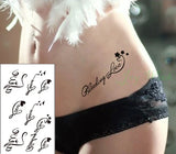 Lianfudai Waterproof Temporary Tattoo Sticker English Letter Words Arrow Fashion Pattern Flash Tatoo Fake Tatto for Women Men