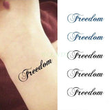 Lianfudai Waterproof Temporary Tattoo Sticker English Letter Words Arrow Fashion Pattern Flash Tatoo Fake Tatto for Women Men