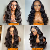 Lianfudai Body Wave Lace Wigs For Women Human Hair 4x4 5x5 Lace Closure Wig 30 32 34 Inch 13x4 13x6 Lace Frontal Wig Deep Wave Frontal Wig