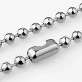 Lianfudai 8mm/10mm/12mm Punk Cool Stainless Steel Ball Chain Necklace Choker Jewelry for Women or Men 7inch-40inch