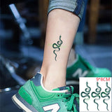 Lianfudai Waterproof Temporary Tattoo Sticker Totem Small Lovely Snake Animal Fake Tatto Flash Tatoo  Hand Leg Arm Back for Men Women