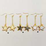 Lianfudai  Wholesale Custom New Arrived Natural Shell Vitality Eardrops Maple Leaf Earrings For Friends Gift Fashion Jewelry