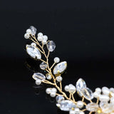 Lianfudai Bridal Hair Accessories Crystal Peals Hair Combs Wedding Hair Clips Accessories Jewelry Handmade Women Hair Ornaments Headpieces