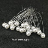 Lianfudai Fashion Metal U Shape Pearl Hairpin Clips Wedding Bridal Updo Ornaments Ancient Costume Modeling Hair Jewelry Accessories Gifts