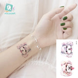 Lianfudai 1Pcs Small Panda Waterproof Temporary Tattoos Black Snake Cat Fox Tattoo Stickers Body Art Fake Taty Cute Tattoos For Men Women