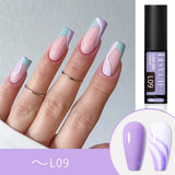 Lianfudai 5ML Colorful Reflective Glitter Liner Gel Polish Sparkling Painting Nail Polish Semi Permanent UV Gel Lines French Nail