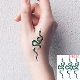 Lianfudai Waterproof Temporary Tattoo Sticker Totem Small Lovely Snake Animal Fake Tatto Flash Tatoo  Hand Leg Arm Back for Men Women