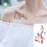 Lianfudai 1Pcs Small Panda Waterproof Temporary Tattoos Black Snake Cat Fox Tattoo Stickers Body Art Fake Taty Cute Tattoos For Men Women