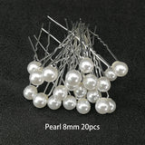 Lianfudai Fashion Metal U Shape Pearl Hairpin Clips Wedding Bridal Updo Ornaments Ancient Costume Modeling Hair Jewelry Accessories Gifts